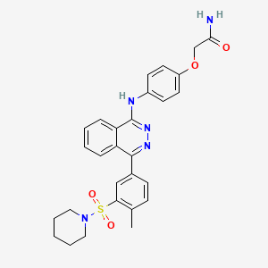 2-[4-({4-[4-Methyl-3-(piperidin-1-ylsulfonyl)phenyl]phthalazin-1-yl}amino)phenoxy]acetamide - 