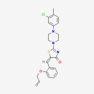 (5E)-2-[4-(3-chloro-4-methylphenyl)piperazin-1-yl]-5-[2-(prop-2-en-1-yloxy)benzylidene]-1,3-thiazol-4(5H)-one - 6601-48-5
