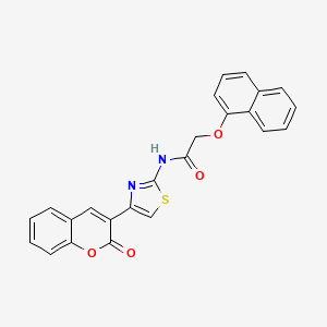 2-(naphthalen-1-yloxy)-N-[4-(2-oxo-2H-chromen-3-yl)-1,3-thiazol-2-yl]acetamide - 