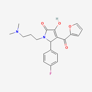 1-[3-(dimethylamino)propyl]-5-(4-fluorophenyl)-4-(furan-2-carbonyl)-3-hydroxy-2,5-dihydro-1H-pyrrol-2-one - 