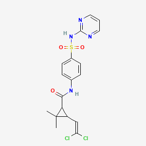 3-(2,2-dichloroethenyl)-2,2-dimethyl-N-{4-[(pyrimidin-2-yl)sulfamoyl]phenyl}cyclopropane-1-carboxamide - 