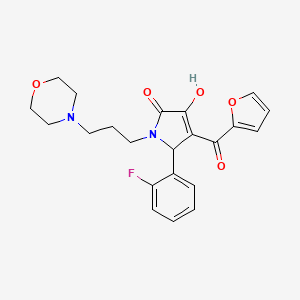5-(2-fluorophenyl)-4-(2-furoyl)-3-hydroxy-1-(3-morpholin-4-ylpropyl)-1,5-dihydro-2H-pyrrol-2-one - 