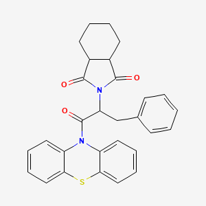 2-[1-benzyl-2-oxo-2-(10H-phenothiazin-10-yl)ethyl]hexahydro-1H-isoindole-1,3(2H)-dione - 