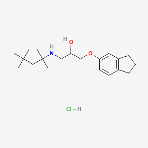 1-(2,3-dihydro-1H-inden-5-yloxy)-3-[(1,1,3,3-tetramethylbutyl)amino]-2-propanol hydrochloride - 