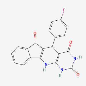 2-(4-fluorophenyl)-5,7,9-triazatetracyclo[8.7.0.03,8.011,16]heptadeca-1(10),3(8),11,13,15-pentaene-4,6,17-trione - 