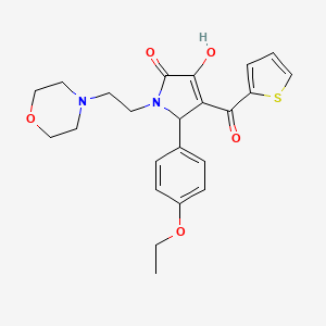 (4E)-5-(4-ethoxyphenyl)-4-[hydroxy(thiophen-2-yl)methylidene]-1-[2-(morpholin-4-yl)ethyl]pyrrolidine-2,3-dione - 