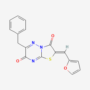 (2Z)-6-benzyl-2-(2-furylmethylene)-7H-[1,3]thiazolo[3,2-b][1,2,4]triazine-3,7(2H)-dione - 