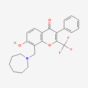 8-[(AZEPAN-1-YL)METHYL]-7-HYDROXY-3-PHENYL-2-(TRIFLUOROMETHYL)-4H-CHROMEN-4-ONE - 