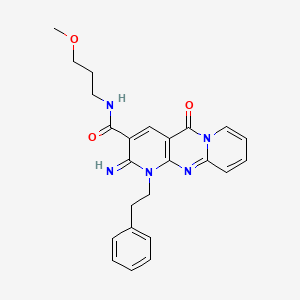 2-imino-N-(3-methoxypropyl)-5-oxo-1-(2-phenylethyl)-1,5-dihydro-2H-dipyrido[1,2-a:2',3'-d]pyrimidine-3-carboxamide - 