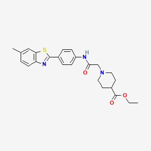 Ethyl 1-(2-{[4-(6-methyl-1,3-benzothiazol-2-yl)phenyl]amino}-2-oxoethyl)piperidine-4-carboxylate - 