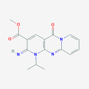 methyl 6-imino-2-oxo-7-propan-2-yl-1,7,9-triazatricyclo[8.4.0.03,8]tetradeca-3(8),4,9,11,13-pentaene-5-carboxylate - 