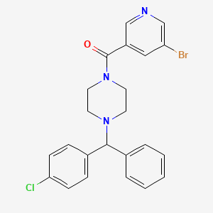(5-bromopyridin-3-yl){4-[(4-chlorophenyl)(phenyl)methyl]piperazin-1-yl}methanone - 695199-32-7