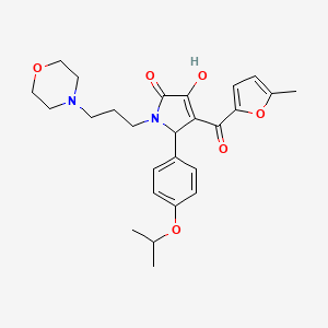 3-hydroxy-4-[(5-methylfuran-2-yl)carbonyl]-1-[3-(morpholin-4-yl)propyl]-5-[4-(propan-2-yloxy)phenyl]-1,5-dihydro-2H-pyrrol-2-one - 