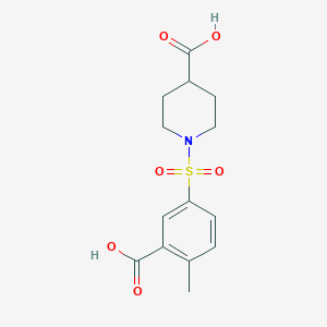 1-[(3-Carboxy-4-methylphenyl)sulfonyl]piperidine-4-carboxylic acid - 