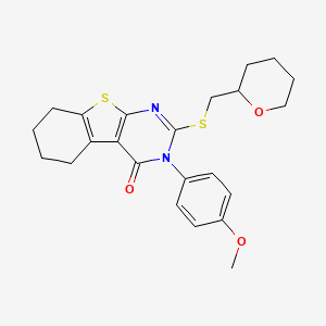 3-(4-methoxyphenyl)-2-[(tetrahydro-2H-pyran-2-ylmethyl)sulfanyl]-5,6,7,8-tetrahydro[1]benzothieno[2,3-d]pyrimidin-4(3H)-one - 