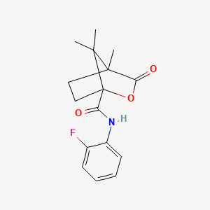 2-Oxabicyclo[2.2.1]heptane-1-carboxamide, N-(2-fluorophenyl)-4,7,7-trimethyl-3-oxo- - 
