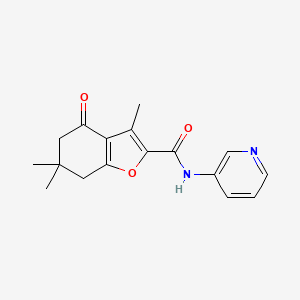 3,6,6-trimethyl-4-oxo-N-(pyridin-3-yl)-4,5,6,7-tetrahydro-1-benzofuran-2-carboxamide - 