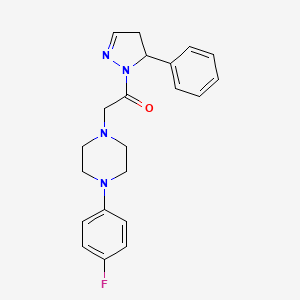 1-(4-fluorophenyl)-4-[2-oxo-2-(5-phenyl-4,5-dihydro-1H-pyrazol-1-yl)ethyl]piperazine - 