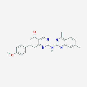 2-[(4,7-dimethylquinazolin-2-yl)amino]-7-(4-methoxyphenyl)-7,8-dihydroquinazolin-5(6H)-one - 