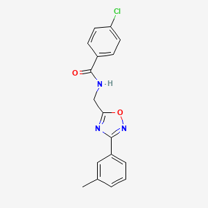 4-Chloro-N-((3-(m-tolyl)-1,2,4-oxadiazol-5-yl)methyl)benzamide - 