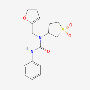 1-(1,1-Dioxidotetrahydrothiophen-3-yl)-1-(furan-2-ylmethyl)-3-phenylurea - 