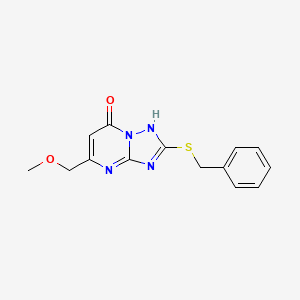 2-Benzylsulfanyl-5-methoxymethyl-4H-[1,2,4]triazolo[1,5-a]pyrimidin-7-one - 