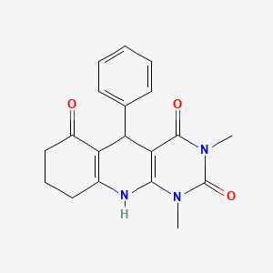 1,3-dimethyl-5-phenyl-5,8,9,10-tetrahydropyrimido[4,5-b]quinoline-2,4,6(1H,3H,7H)-trione - 