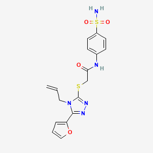 2-{[5-(furan-2-yl)-4-(prop-2-en-1-yl)-4H-1,2,4-triazol-3-yl]sulfanyl}-N-(4-sulfamoylphenyl)acetamide - 442641-51-2