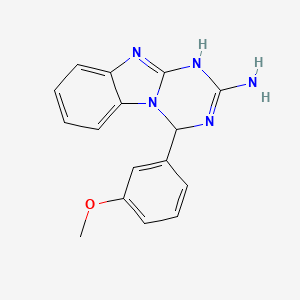 4-(3-methoxyphenyl)-1,4-dihydro[1,3,5]triazino[1,2-a]benzimidazol-2-amine - 
