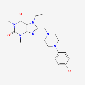 7-ethyl-8-{[4-(4-methoxyphenyl)piperazin-1-yl]methyl}-1,3-dimethyl-3,7-dihydro-1H-purine-2,6-dione - 