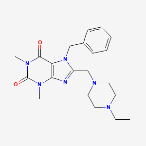 7-benzyl-8-[(4-ethylpiperazin-1-yl)methyl]-1,3-dimethyl-3,7-dihydro-1H-purine-2,6-dione - 