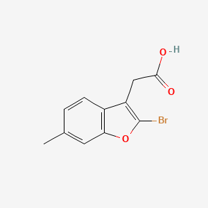 (2-bromo-6-methyl-1-benzofuran-3-yl)acetic acid - 