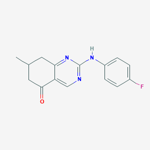 2-[(4-fluorophenyl)amino]-7-methyl-7,8-dihydroquinazolin-5(6H)-one - 