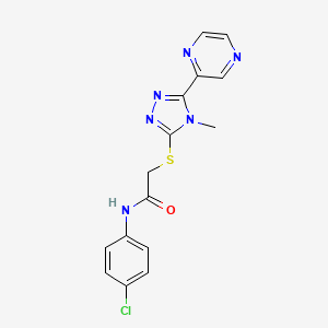 N-(4-chlorophenyl)-2-{[4-methyl-5-(pyrazin-2-yl)-4H-1,2,4-triazol-3-yl]sulfanyl}acetamide - 