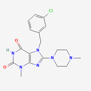 7-(3-chlorobenzyl)-3-methyl-8-(4-methylpiperazin-1-yl)-1H-purine-2,6(3H,7H)-dione - 878431-51-7