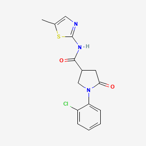 1-(2-chlorophenyl)-N-(5-methyl-1,3-thiazol-2-yl)-5-oxopyrrolidine-3-carboxamide - 