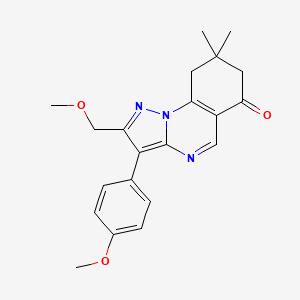 2-(methoxymethyl)-3-(4-methoxyphenyl)-8,8-dimethyl-8,9-dihydropyrazolo[1,5-a]quinazolin-6(7H)-one - 