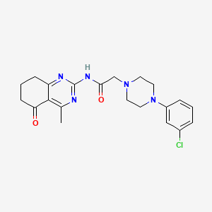 2-[4-(3-chlorophenyl)piperazin-1-yl]-N-(4-methyl-5-oxo-5,6,7,8-tetrahydroquinazolin-2-yl)acetamide - 