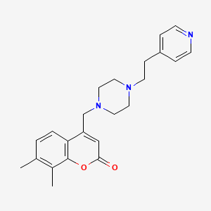 7,8-dimethyl-4-({4-[2-(pyridin-4-yl)ethyl]piperazin-1-yl}methyl)-2H-chromen-2-one - 
