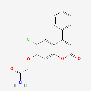 2-[(6-chloro-2-oxo-4-phenyl-2H-chromen-7-yl)oxy]acetamide - 