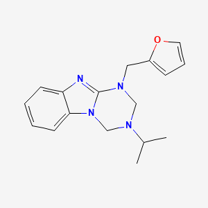 1-(2-Furylmethyl)-3-isopropyl-1,2,3,4-tetrahydro[1,3,5]triazino[1,2-a][1,3]benzimidazole - 