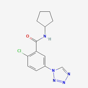 2-chloro-N-cyclopentyl-5-(1H-tetrazol-1-yl)benzamide - 