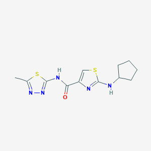 2-(cyclopentylamino)-N-[(2E)-5-methyl-1,3,4-thiadiazol-2(3H)-ylidene]-1,3-thiazole-4-carboxamide - 