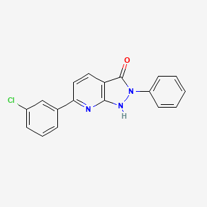 6-(3-chlorophenyl)-2-phenyl-1,2-dihydro-3H-pyrazolo[3,4-b]pyridin-3-one - 