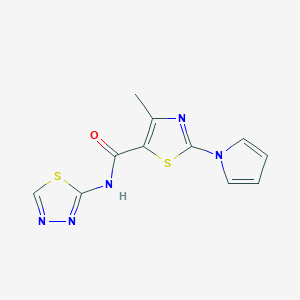4-methyl-2-(1H-pyrrol-1-yl)-N-[(2E)-1,3,4-thiadiazol-2(3H)-ylidene]-1,3-thiazole-5-carboxamide - 