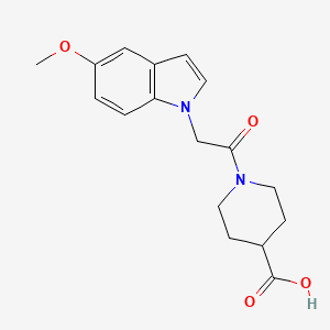 1-[(5-methoxy-1H-indol-1-yl)acetyl]piperidine-4-carboxylic acid - 
