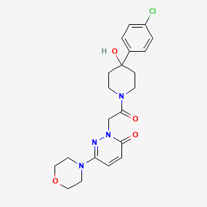 2-{2-[4-(4-chlorophenyl)-4-hydroxypiperidin-1-yl]-2-oxoethyl}-6-(morpholin-4-yl)pyridazin-3(2H)-one - 