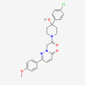 2-{2-[4-(4-chlorophenyl)-4-hydroxypiperidin-1-yl]-2-oxoethyl}-6-(4-methoxyphenyl)pyridazin-3(2H)-one - 