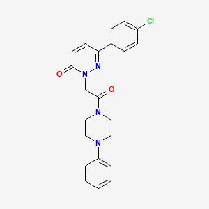 6-(4-chlorophenyl)-2-[2-oxo-2-(4-phenylpiperazin-1-yl)ethyl]pyridazin-3(2H)-one - 