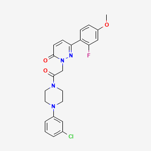 2-{2-[4-(3-chlorophenyl)piperazin-1-yl]-2-oxoethyl}-6-(2-fluoro-4-methoxyphenyl)pyridazin-3(2H)-one - 